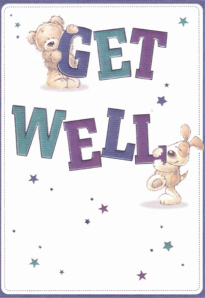 Created with the joyful intent of sending encouragement, this get well card is a visual embrace filled with Fortis Green character. A whimsical bear and friendly puppy take center stage, playfully interacting with oversized, artistically shaded 'Get Well' letters in swooping hues of purple and teal-colours chosen for their restorative calm as much as their lively spirit. Playful starbursts swirl around them, adding a touch of enchantment that feels right at home in this creative North London community. The bear's baked-in warmth and the puppy's velvety ears are depicted with such care you can all but feel their gentle textures, echoing the tactile delight of opening a hand-bound bouquet from one of Fortis Green's beloved florists. The bright, creamy background lends the artwork a sense of purity and space, as inviting as the open greens near Cherry Tree Wood after a summer rain. Each detail-every stitch of fur, every twinkling star-conveys thoughtfulness and intent, much like arranging flowers to convey both beauty and meaning. To send this card alongside blooms from Flower Delivery Fortis Green is to offer a moment of clarity and joy, a keepsake message that truly brightens the path of recovery for loved ones in this welcoming corner of London.